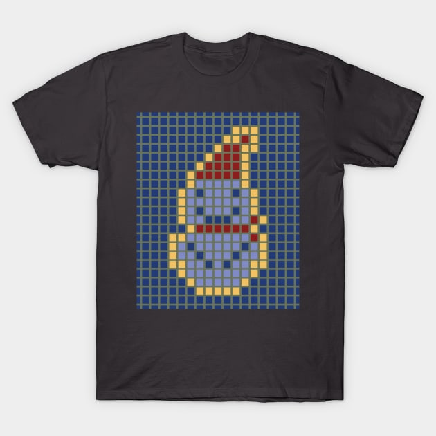 Snowman pixel art T-Shirt by SDPP